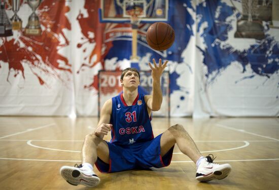 PBC CSKA player Viktor Khryapa