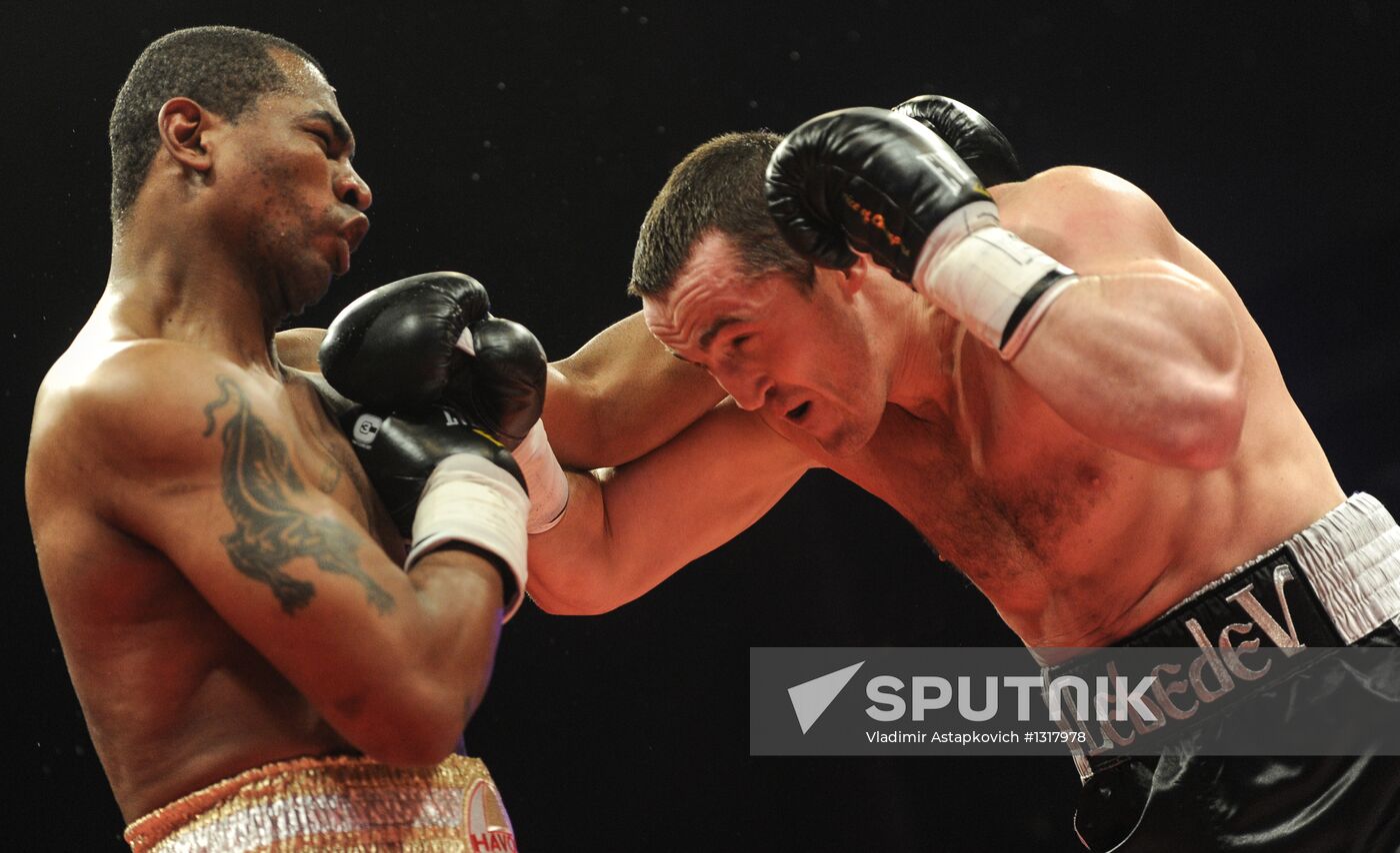 Boxing. Bout between D. Lebedev and S. Silgado