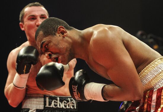 Boxing. Bout between D. Lebedev and S. Silgado