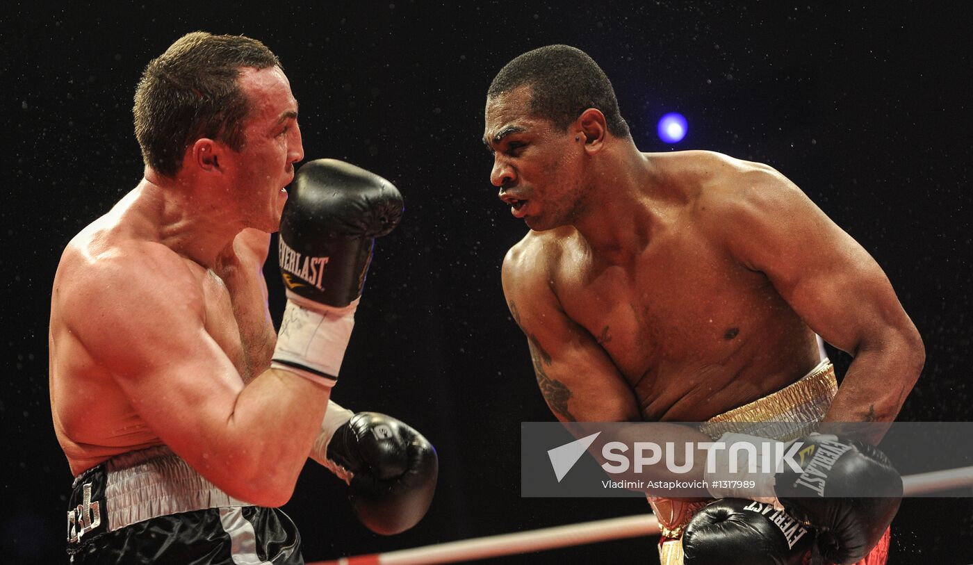 Boxing. Bout between D. Lebedev and S. Silgado