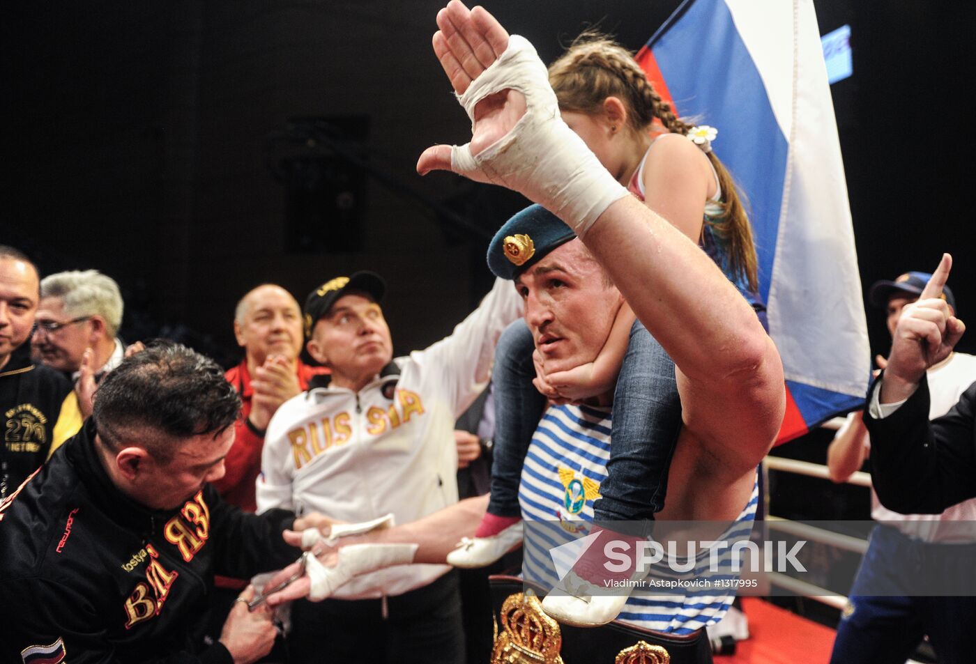 Boxing. Bout between D. Lebedev and S. Silgado