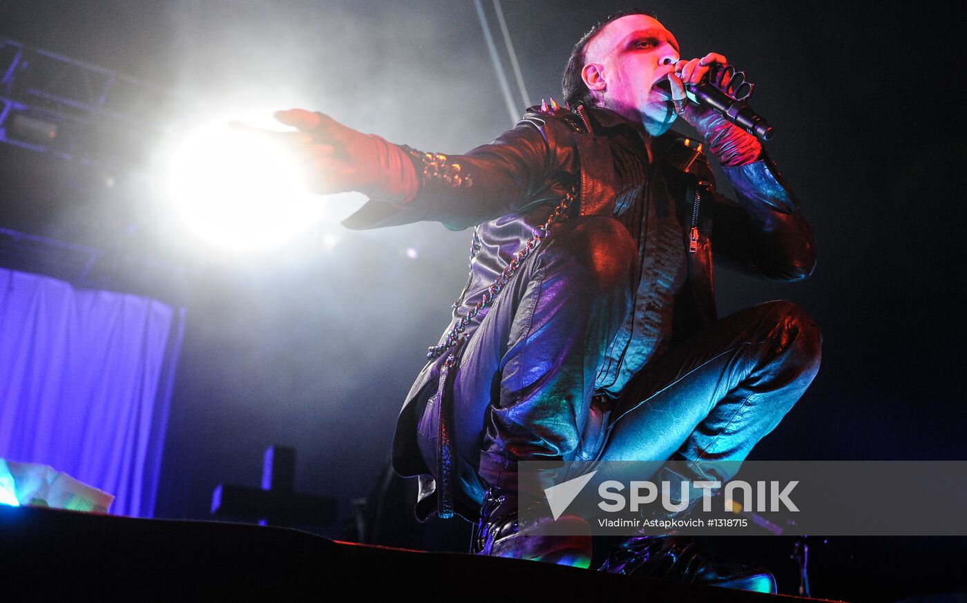 Marilyn Manson performs in Moscow