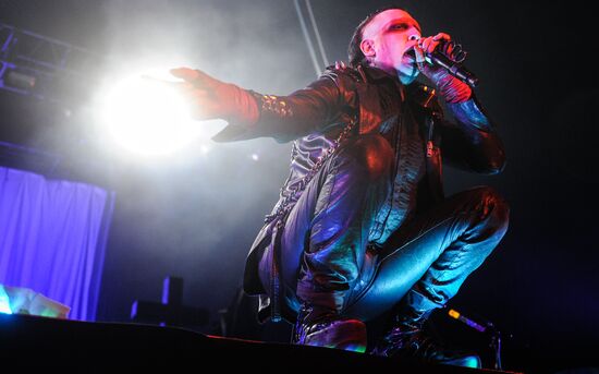Marilyn Manson performs in Moscow