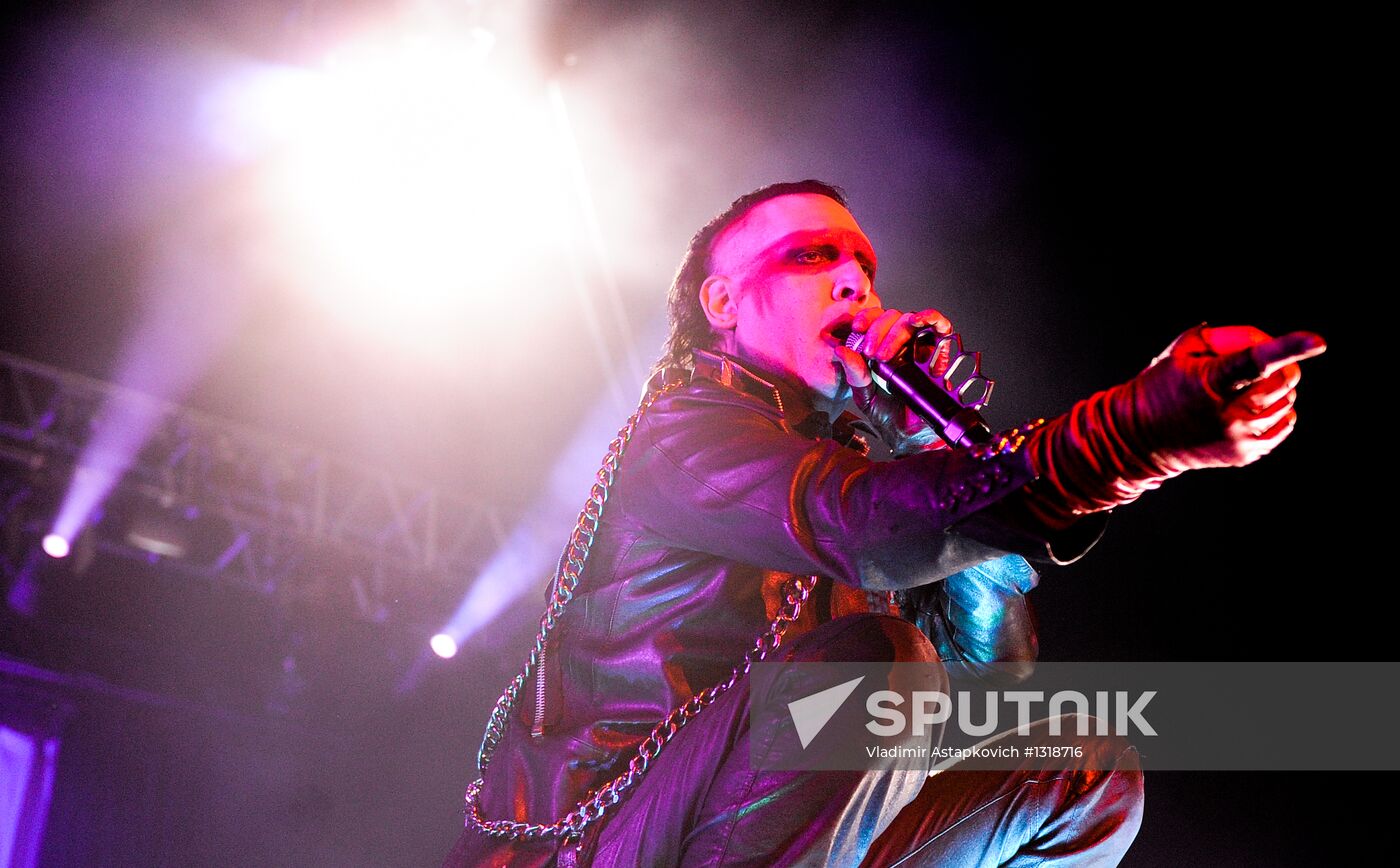 Marilyn Manson performs in Moscow