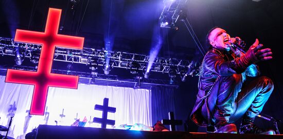 Marilyn Manson performs in Moscowq