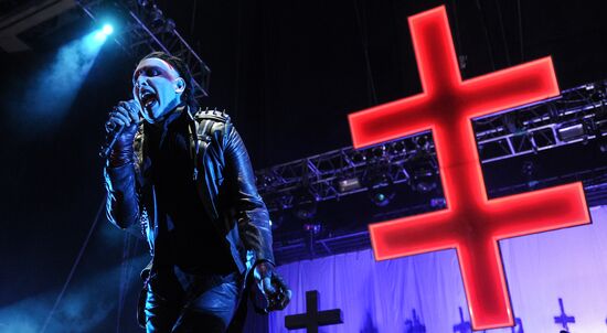 Marilyn Manson performs in Moscow