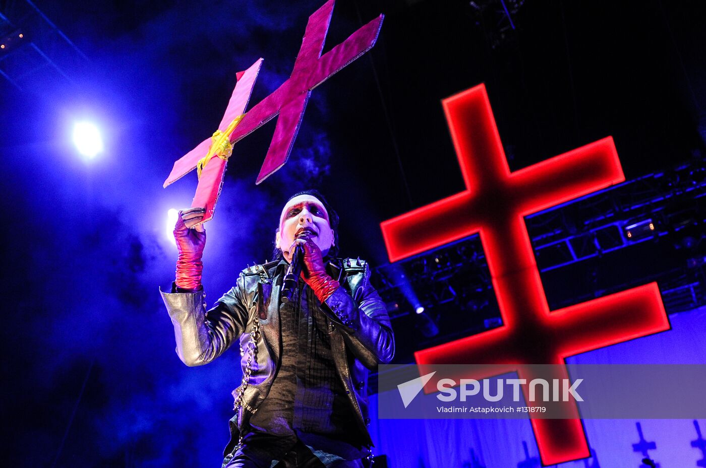 Marilyn Manson performs in Moscow