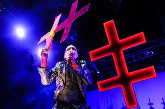Marilyn Manson performs in Moscow