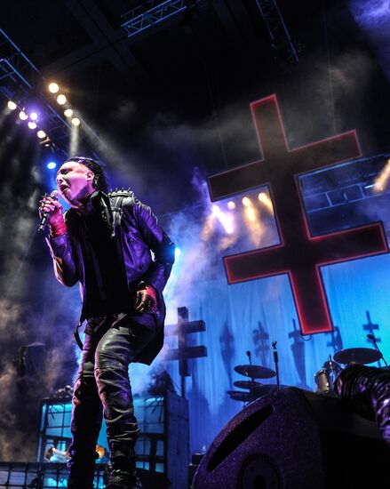 Marilyn Manson performs in Moscow