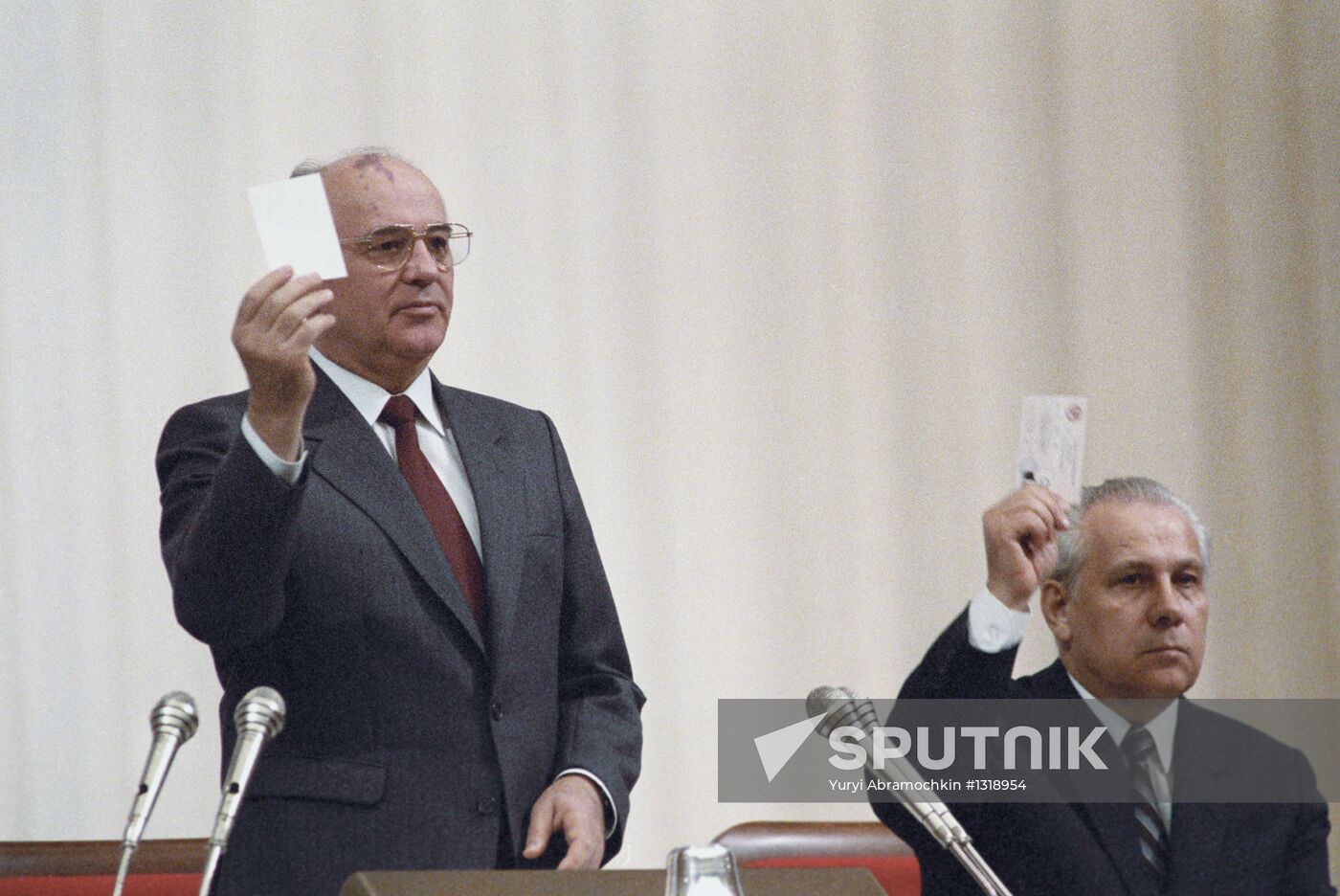 Mikhail Gorbachev and Anatoly Lukyanov