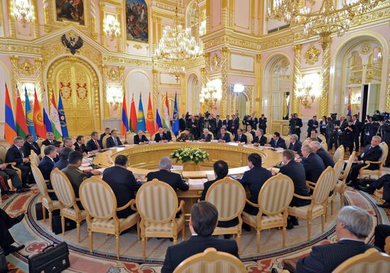 Vladimir Putin at CSTO Council meeting in the Kremlin