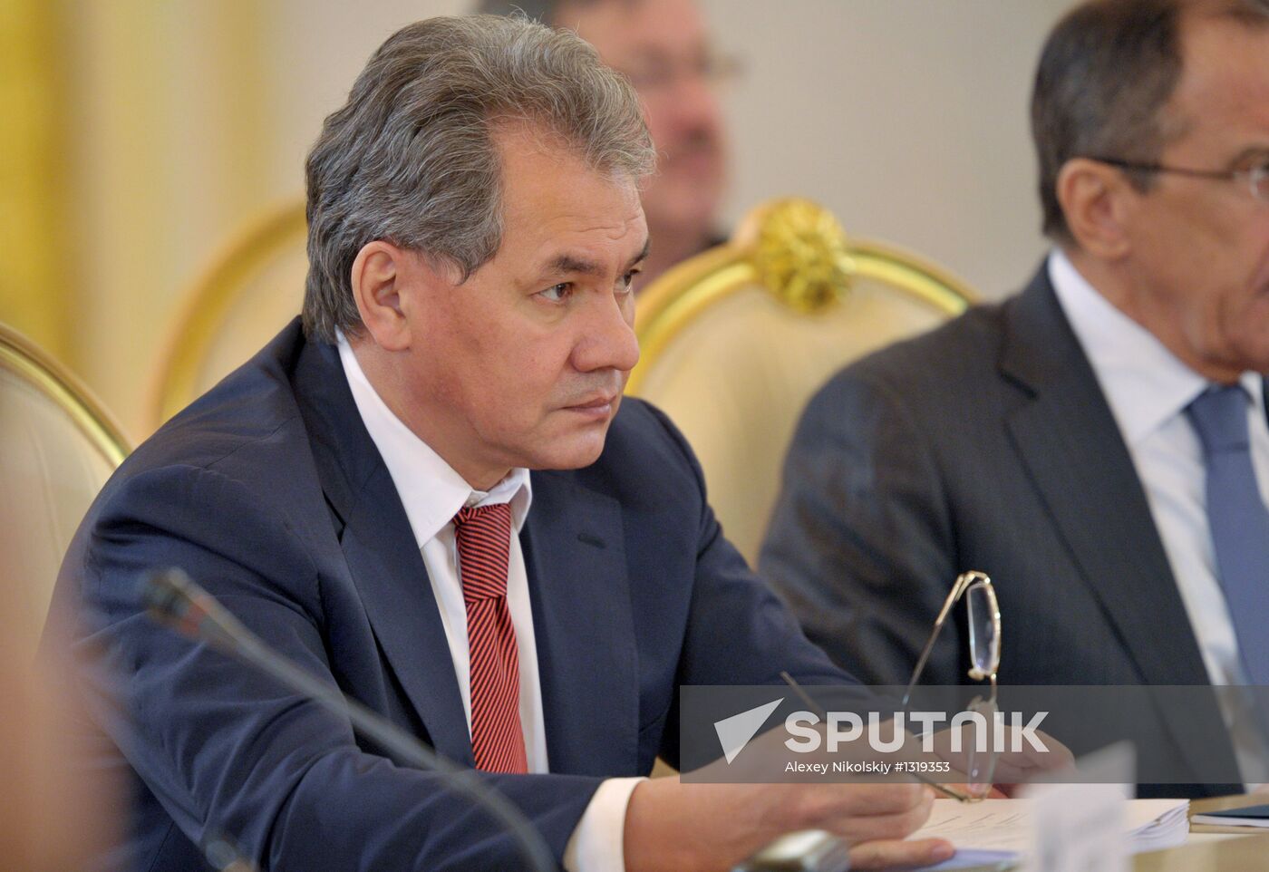 Sergei Shoigu at CSTO Council meeting at Kremlin