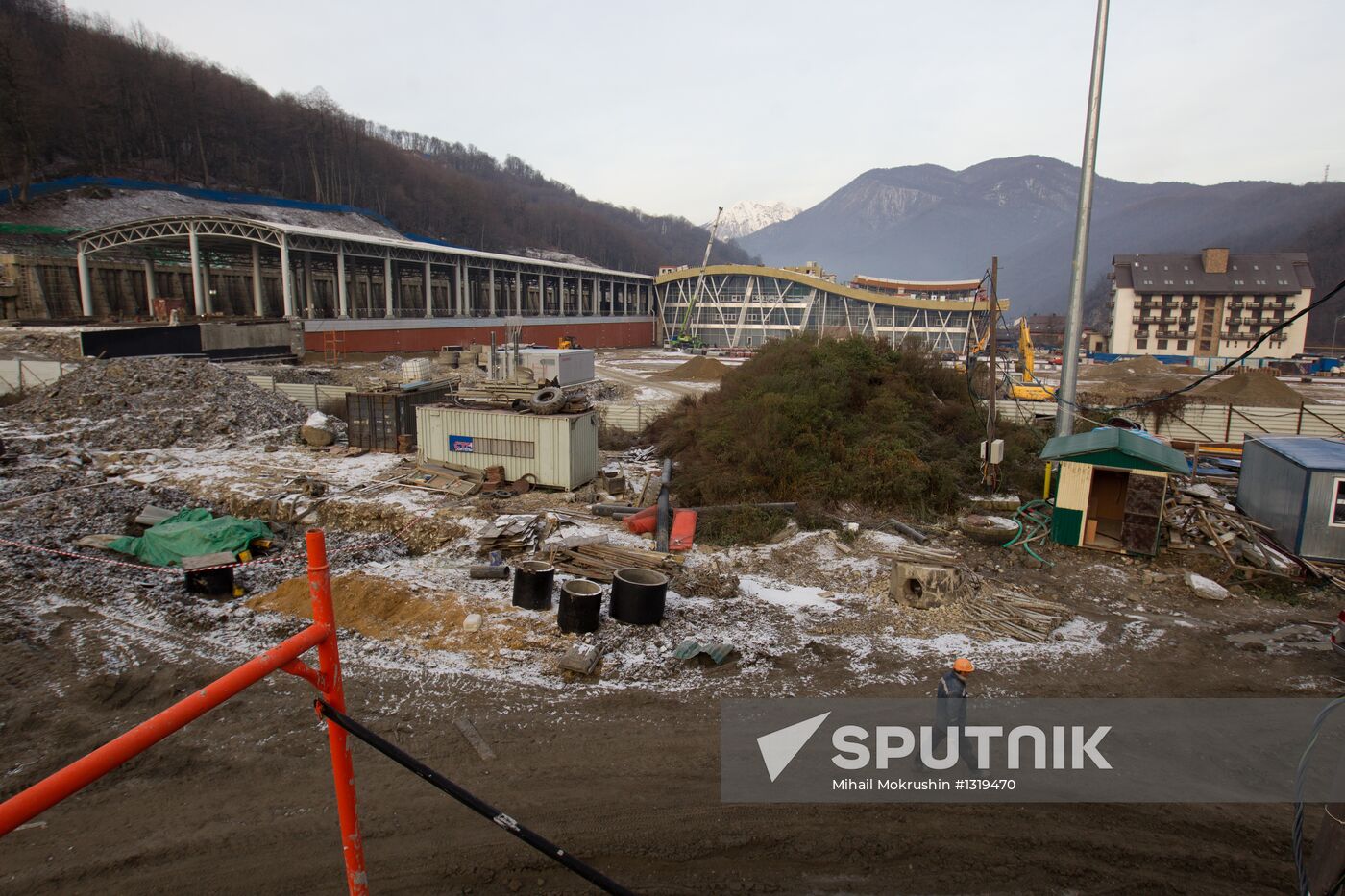 Construction of Olympic facilities in Krasnaya Polyana