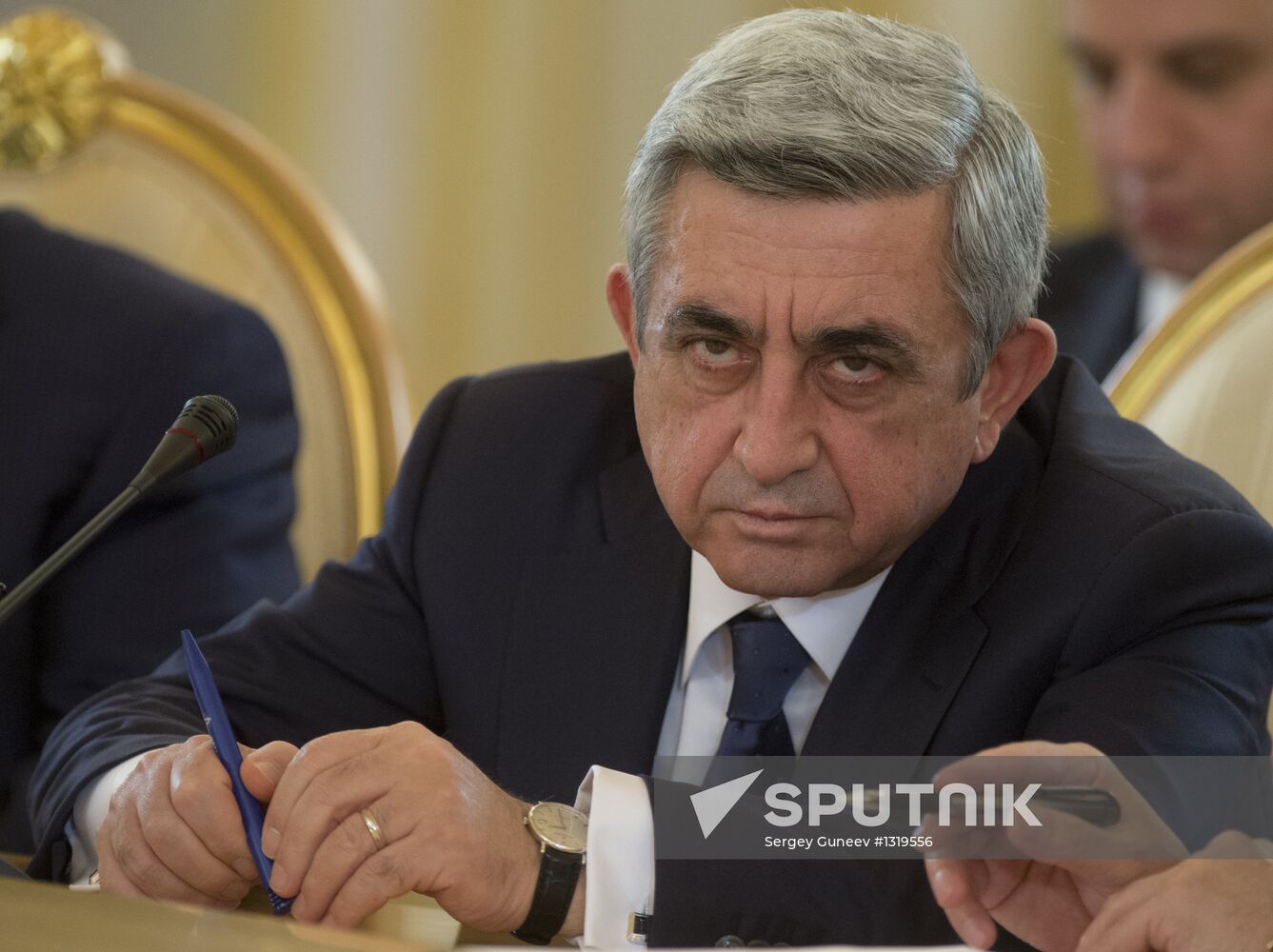 Serzh Sargsyan at CSTO Council meeting at Kremlin