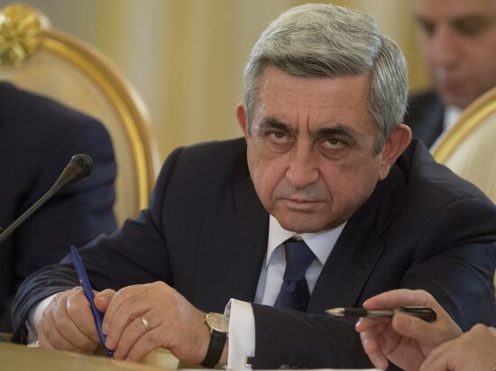 Serzh Sargsyan at CSTO Council meeting at Kremlin