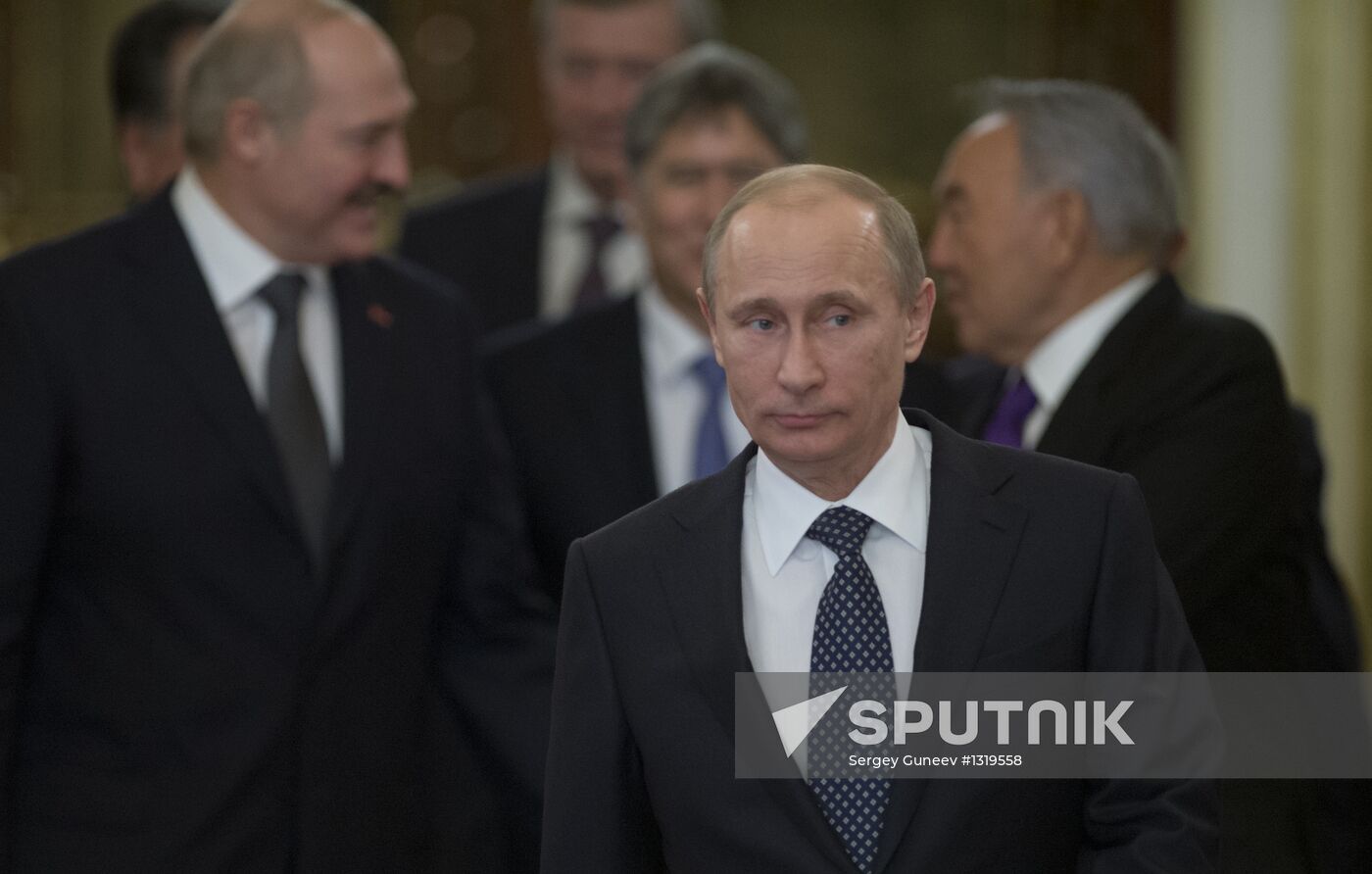Vladimir Putin at CSTO Council meeting in the Kremlin