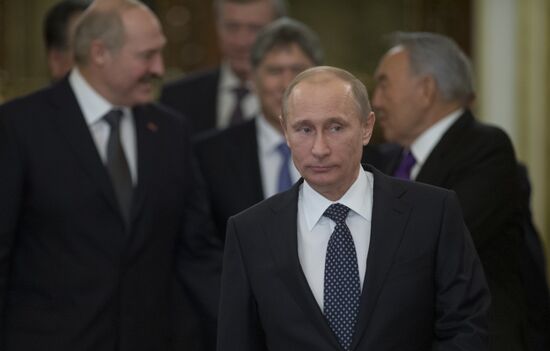 Vladimir Putin at CSTO Council meeting in the Kremlin