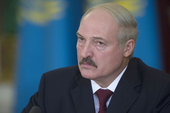 Alexander Lukashenko at a meeting of EurAsEC