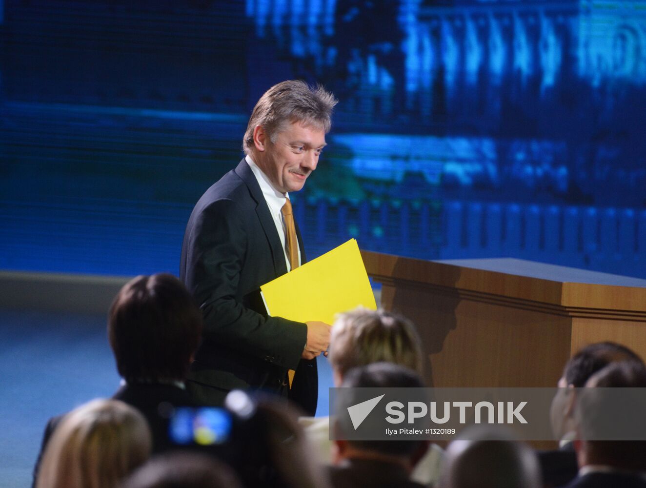 Dmitry Peskov at Putin's news conference