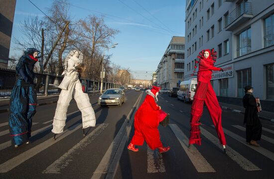 "Tangerine-mobile" in Moscow
