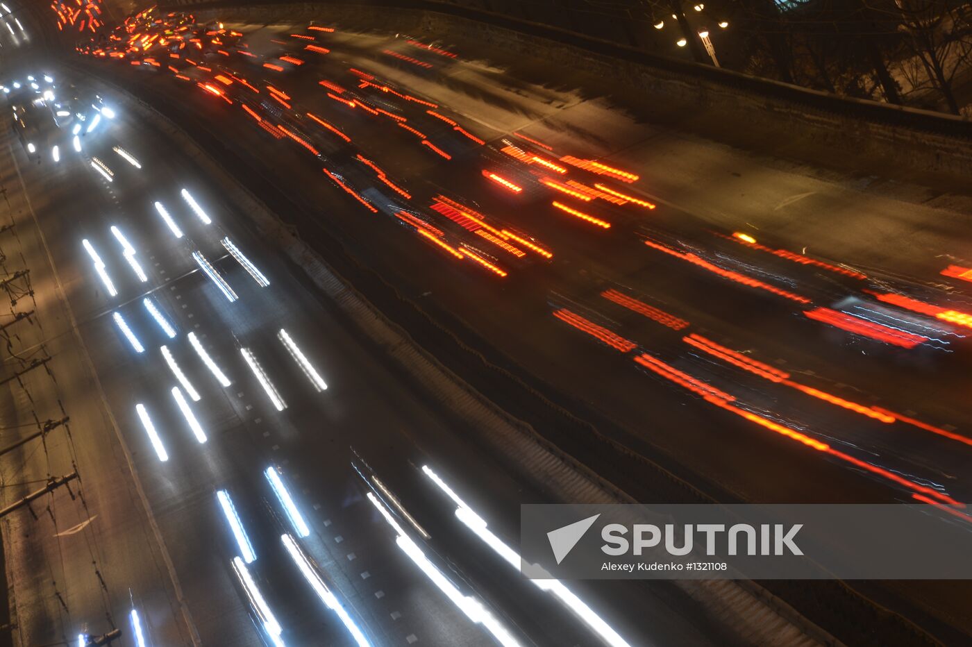 Road traffic in Moscow
