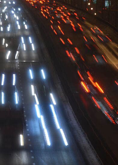 Road traffic in Moscow