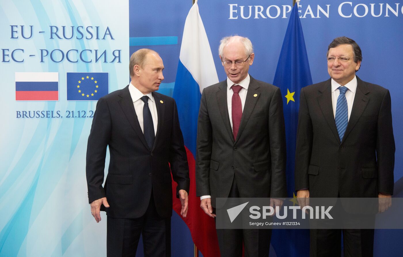 V.Putin at Russia-EU summit in Brussels