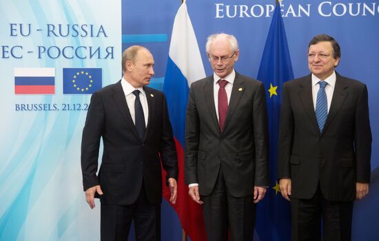 V.Putin at Russia-EU summit in Brussels