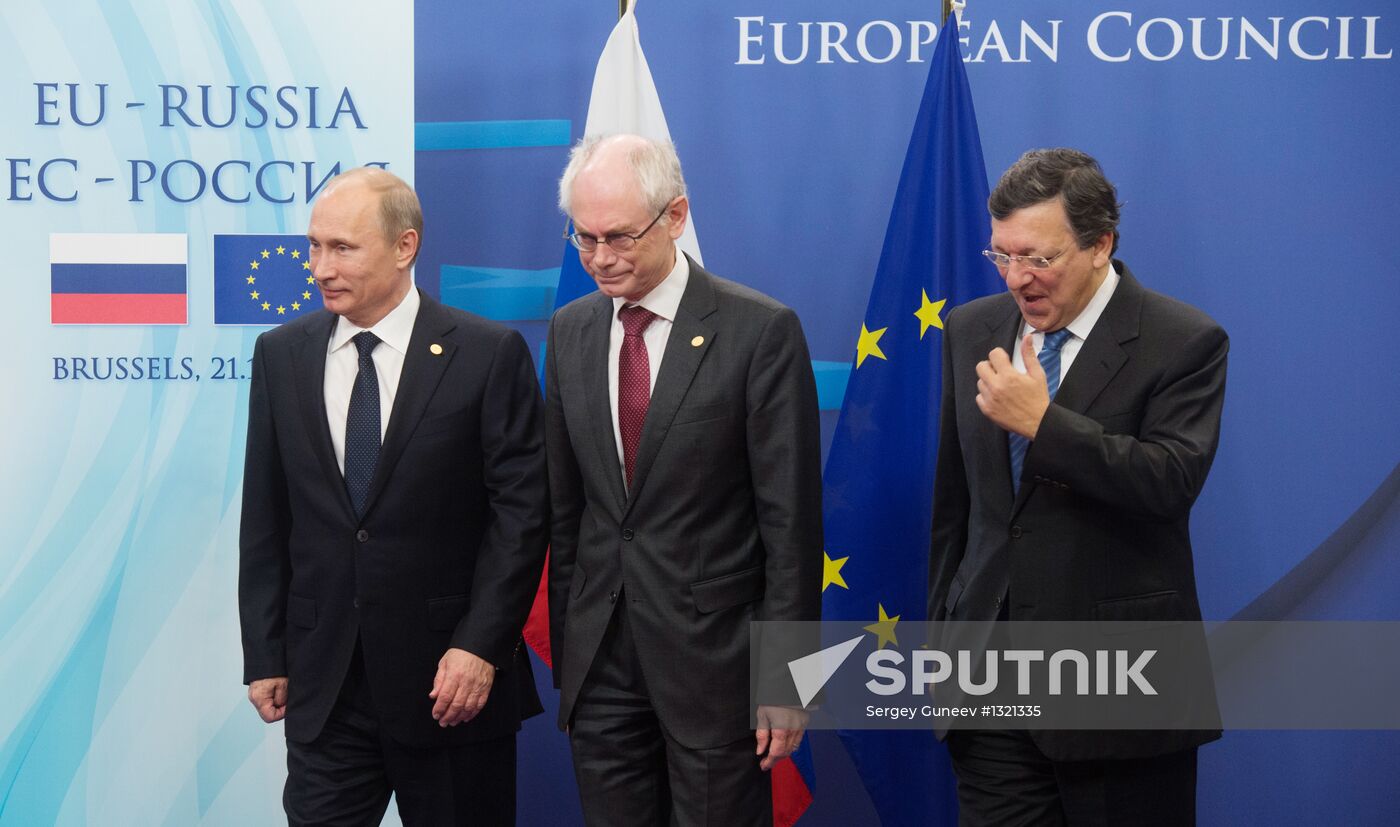 V.Putin at Russia-EU summit in Brussels