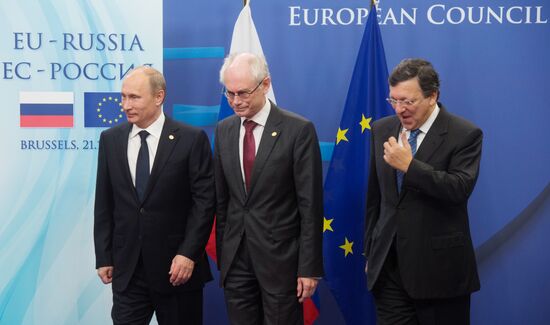 V.Putin at Russia-EU summit in Brussels