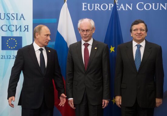 V.Putin at Russia-EU summit in Brussels