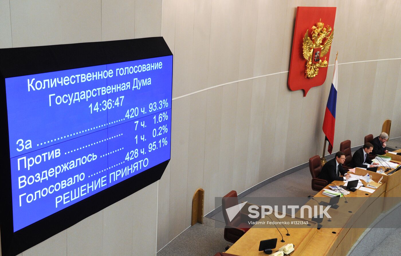 State Duma plenary meeting