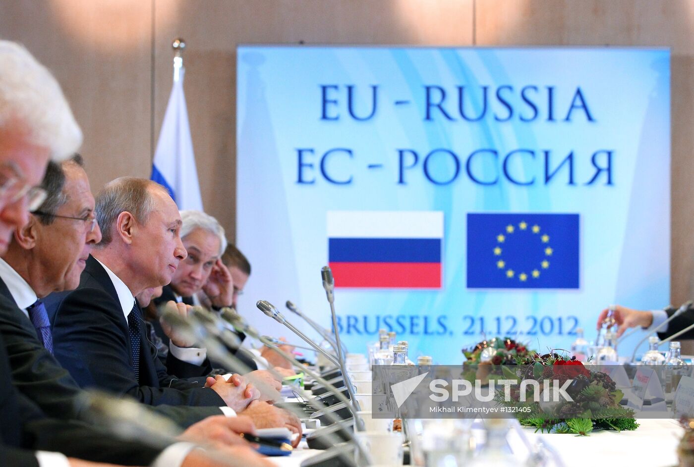 Vladimir Putin at Russia-EU summit in Brussels