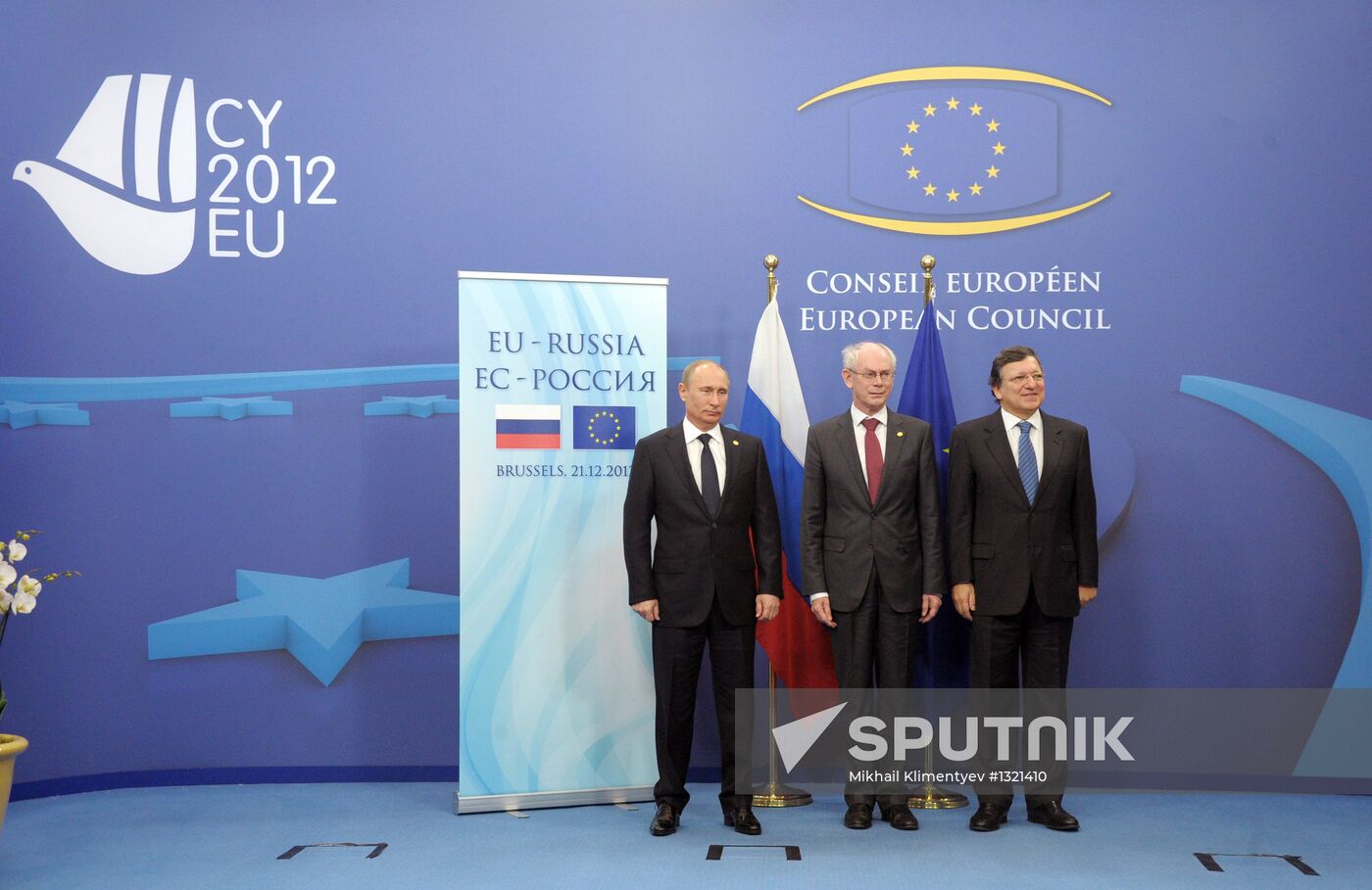 Vladimir Putin at Russia-EU summit in Brussels