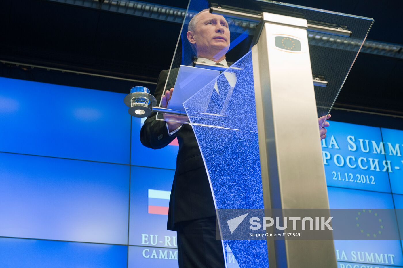 Vladimir Putin at EU-Russia Summit, Brussels