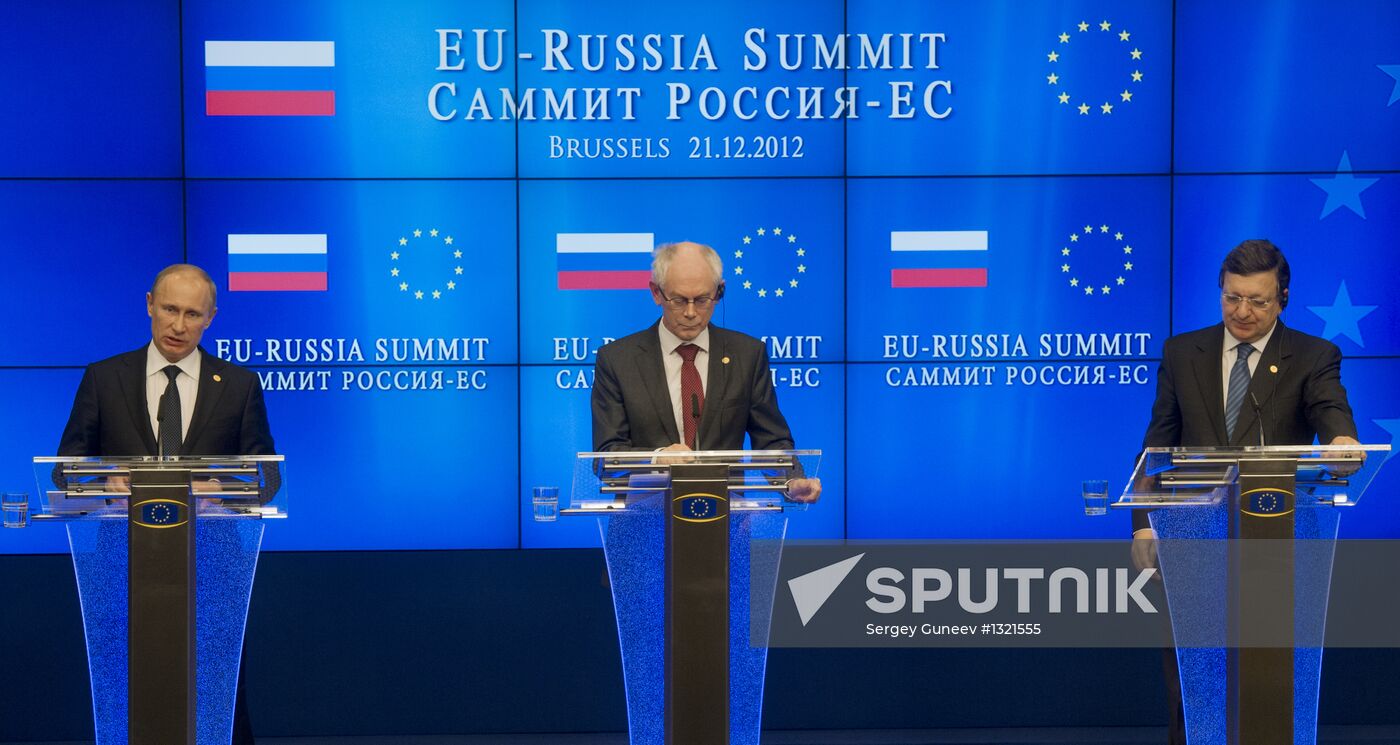 Vladimir Putin at EU-Russia Summit in Brussels