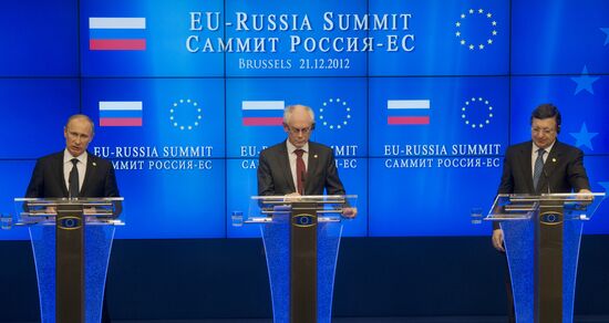 Vladimir Putin at EU-Russia Summit in Brussels
