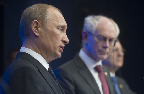 Vladimir Putin at EU-Russia Summit in Brussels