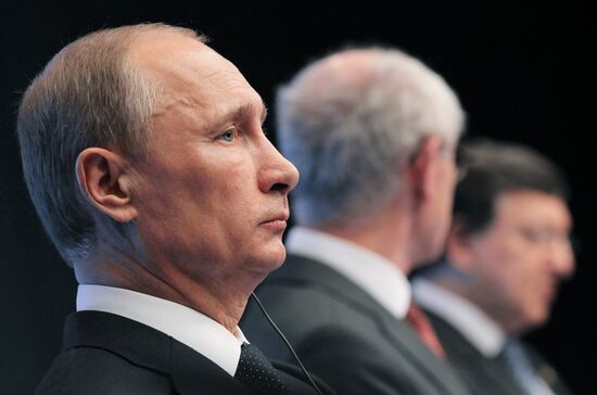 Vladimir Putin at EU-Russia Summit in Brussels