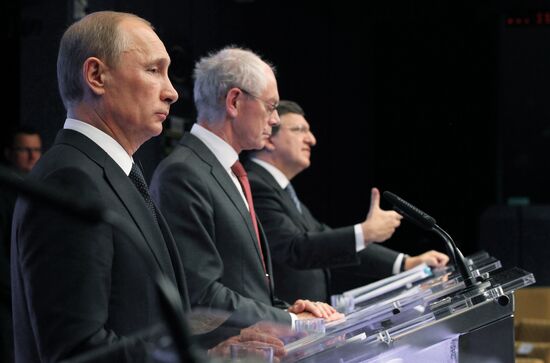 Vladimir Putin at EU-Russia Summit in Brussels