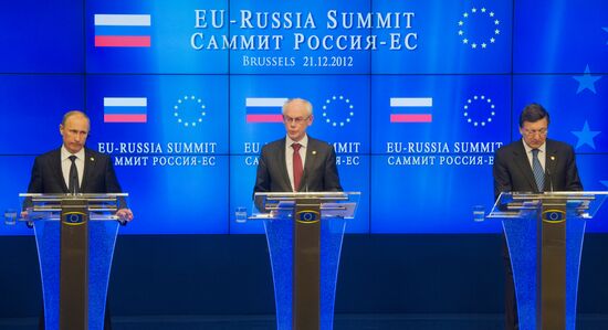 Vladimir Putin at EU-Russia Summit in Brussels