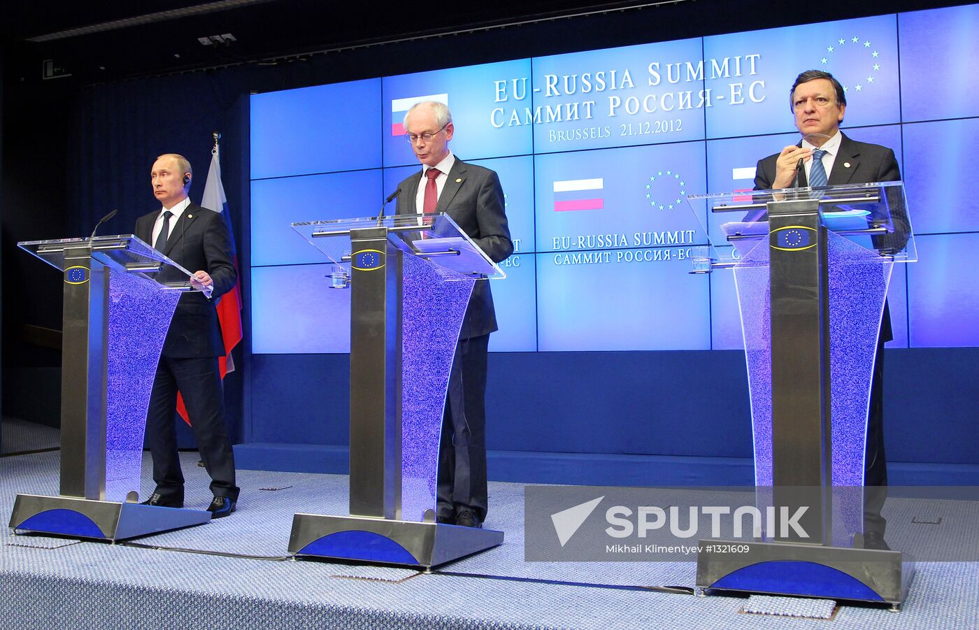 Vladimir Putin at EU-Russia Summit in Brussels