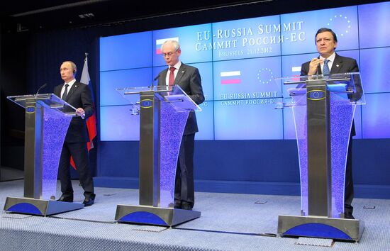 Vladimir Putin at EU-Russia Summit in Brussels