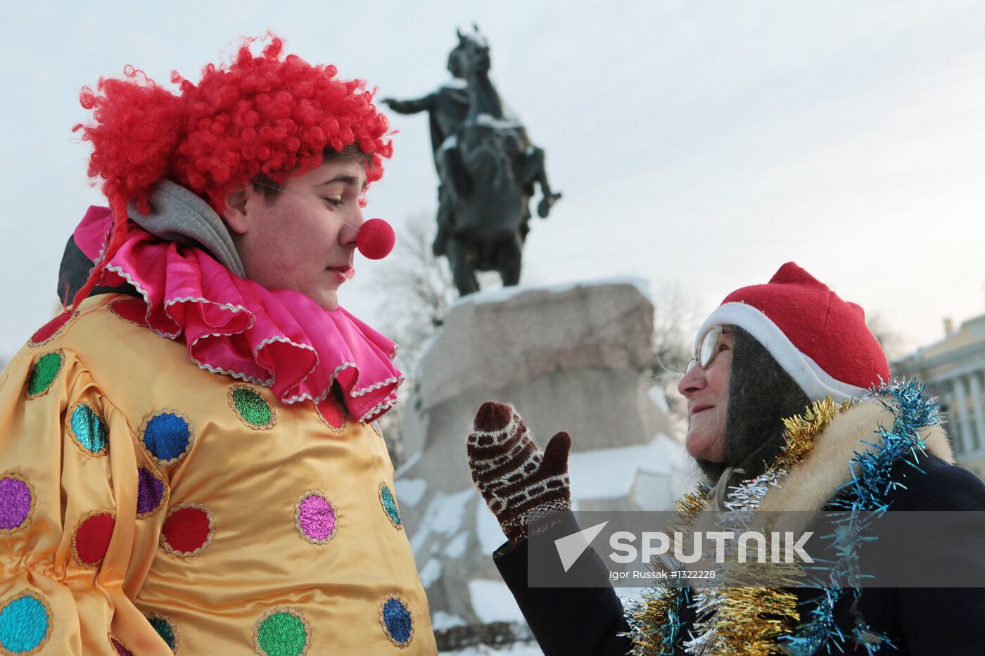 Meeting Ded Moroz in St. Petersburg