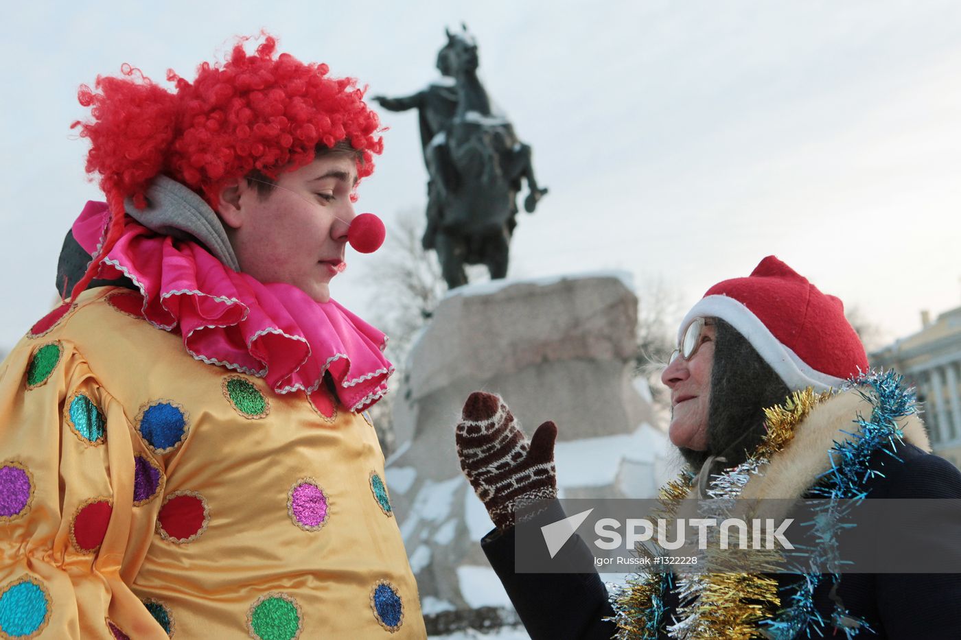 Meeting Ded Moroz in St. Petersburg