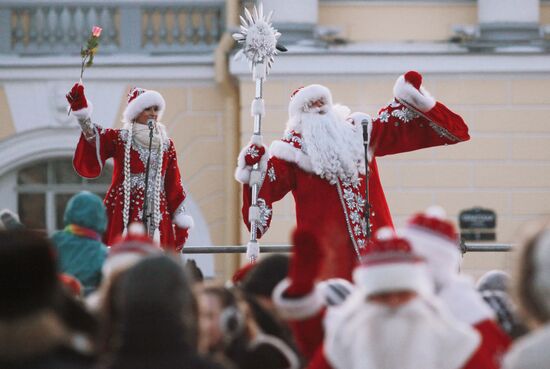 Meeting Ded Moroz in St. Petersburg