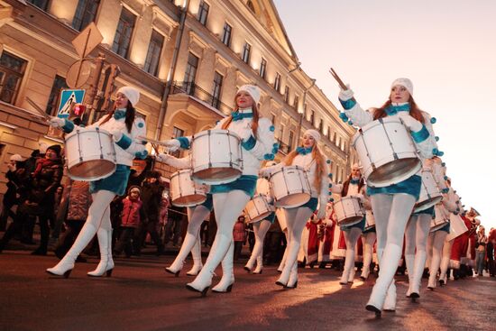 Meeting Ded Moroz in St. Petersburg