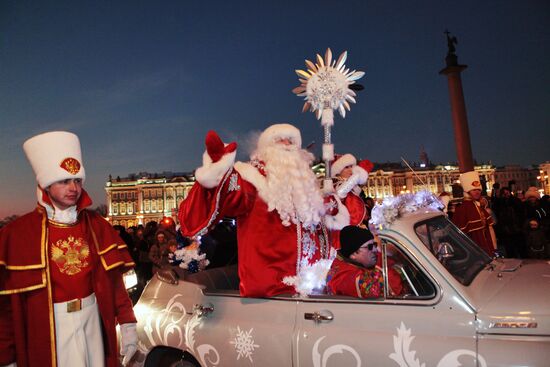 Meeting Ded Moroz in St. Petersburg