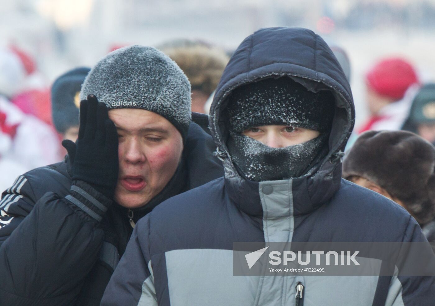 Severe frost in Tomsk