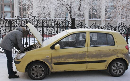 Severe frost hits Omsk